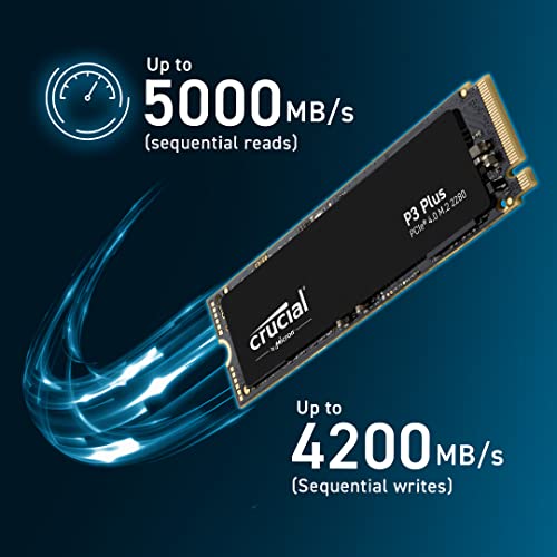 Crucial P3 Plus 4TB PCIe 4.0 3D NAND NVMe M.2 SSD, up to 5000MB/s – CT4000P3PSSD8 | The Storepaperoomates Retail Market - Fast Affordable Shopping