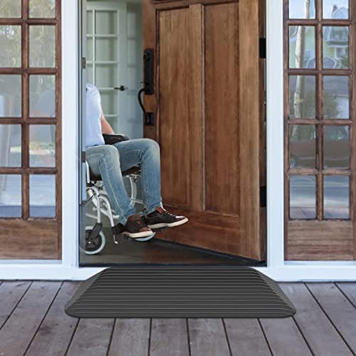 LIZHOUMIL Rubber Threshold Ramp, 3″ Rubber Threshold Ramp Doorway, Non-Slip Threshold Ramp 2200 Lbs Load Capacity for Wheelchair and Scooter, Used for Thresholds,Doorways and Bathroom | The Storepaperoomates Retail Market - Fast Affordable Shopping