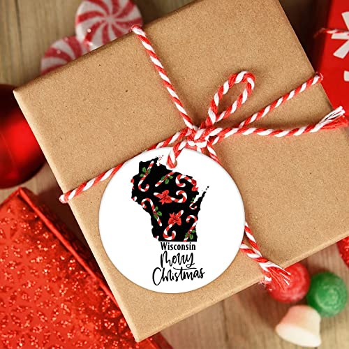 Merry Christmas Wisconsin Christmas Ornaments Personalized Christmas Ornaments 2022 American Home State Christmas Tree Ornaments Christmas Decor Holiday Keepsake New Year Gifts 3 Inch | The Storepaperoomates Retail Market - Fast Affordable Shopping