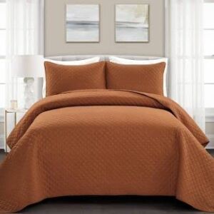 Threshold 100% Flannel Quilt Twin/ Extra Large Twin (68″ X92″) – Caramel
