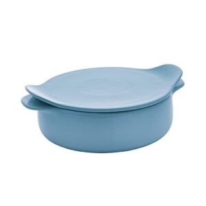 KitchenAid Round Baker Vitrified Stoneware, 8.66in 11.14in 3.78in, Blue Velvet