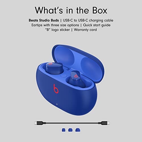 Beats Studio Buds – True Wireless Noise Cancelling Earbuds – Compatible with Apple & Android, Built-in Microphone, IPX4 Rating, Sweat Resistant Earphones, Class 1 Bluetooth Headphones – Ocean Blue | The Storepaperoomates Retail Market - Fast Affordable Shopping