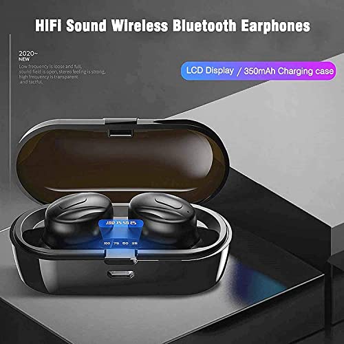 Hoseili【2022new editionBluetooth Headphones】.Bluetooth 5.0 Wireless Earphones in-Ear Stereo Sound Microphone Mini Wireless Earbuds with Headphones and Portable Charging Case for iOS Android PC. XGB1 | The Storepaperoomates Retail Market - Fast Affordable Shopping
