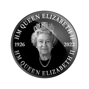 Elizabeth Queen II 1926-2022 Memorial Badge | Grief for the Queen Badges Mourning Supplies, Memorial Service Decor Souvenir Lapel Pin Metal Badge