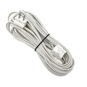 18#SPT-1 50FT Extension Hookup Electrical Wire 18AWG 2pin Zip Cord with 2 EXTRA Vampire Plugs High Voltage Cable Copper Stranded Flexible Wire for LED Strip Ribbon Lamp Tape Landscape lighting (White)