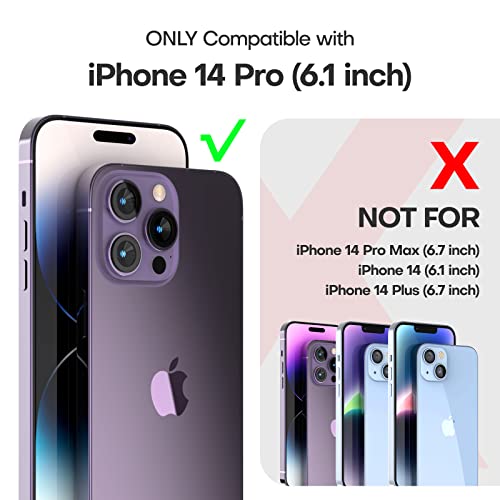 TAURI [5 in 1] for iPhone 14 Pro Case Clear, [Not Yellowing] with 2X Tempered Glass Screen Protector + 2X Camera Lens Protector, [Military Grade Drop Protection] Shockproof Slim Phone Case 6.1 Inch | The Storepaperoomates Retail Market - Fast Affordable Shopping