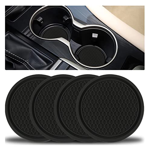 SINGARO Car Cup Coaster, 4PCS Universal Non-Slip Cup Holders Embedded in Ornaments Coaster, Car Interior Accessories, Black | The Storepaperoomates Retail Market - Fast Affordable Shopping
