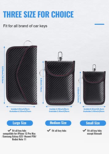 Lanpard Faraday Bag for Key Fob(2 Pack), Faraday Cage Protector, Car RFID Signal Blocking Key Fob Protector, Double-Layers of Shielding Carbon Fiber Material Anti-Theft Faraday Pouch | The Storepaperoomates Retail Market - Fast Affordable Shopping
