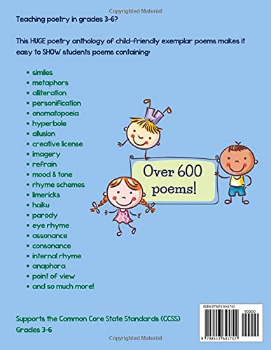 Poems for Kids: Over 600 poems for teaching poetry terms & poetic devices to children in grades 3-6 | The Storepaperoomates Retail Market - Fast Affordable Shopping