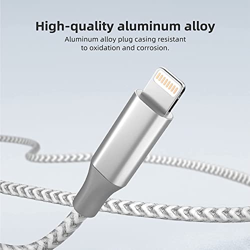 iPhone Charger [Apple MFi Certified] 3pack 10FT Long Lightning Cable Fast Charging High Speed Data Sync USB Cable Compatible iPhone 13/12/11 Pro Max/XS MAX/XR/XS/X/8/7/Plus/6S (Grey White) | The Storepaperoomates Retail Market - Fast Affordable Shopping