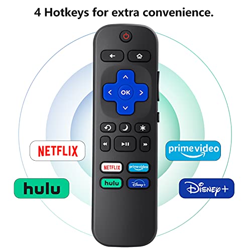 LOUTOC Universal TV Remote for All Roku TV,Replacement for TCL Roku/for Hisense Roku/for Sharp Roku TV,TV Remote with Netflix Disney+/Hulu/Prime Video Buttons【Not for Roku Stick and Box】 | The Storepaperoomates Retail Market - Fast Affordable Shopping
