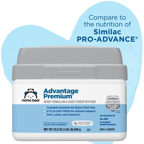 Amazon Brand – Mama Bear Advantage Baby Formula Powder with Iron, 2′-FL HMO for Immune Support, Infant Formula, 23.2 Ounce | The Storepaperoomates Retail Market - Fast Affordable Shopping