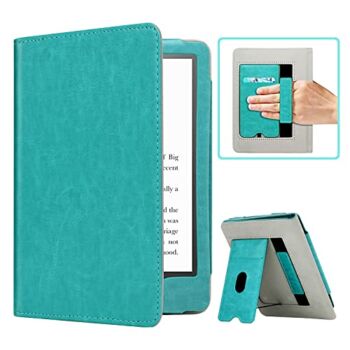 RSAquar Kindle Paperwhite Case for 11th Generation 6.8″ and Signature Edition 2021 Released, Premium PU Leather Cover with Auto Sleep Wake, Hand Strap, Card Slot and Foldable Stand, Sky Blue | The Storepaperoomates Retail Market - Fast Affordable Shopping
