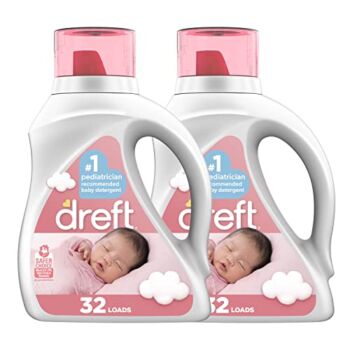 Dreft Stage 1: Newborn Hypoallergenic Baby Laundry Detergent Liquid Soap (HE), Natural for Baby, Newborn, or Infant, 46 Fl Oz, 32 count (Pack of 2) | The Storepaperoomates Retail Market - Fast Affordable Shopping