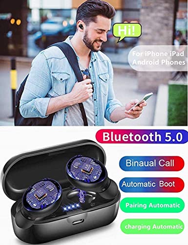 Hoseili【2022new editionBluetooth Headphones】.Bluetooth 5.0 Wireless Earphones in-Ear Stereo Sound Microphone Mini Wireless Earbuds with Headphones and Portable Charging Case for iOS Android PC. XGB1 | The Storepaperoomates Retail Market - Fast Affordable Shopping