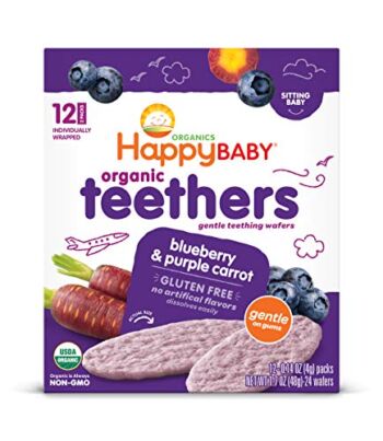 Happy Baby Organics Teether, Blueberry & Purple Carrot, 12 Count (Pack of 6) | The Storepaperoomates Retail Market - Fast Affordable Shopping