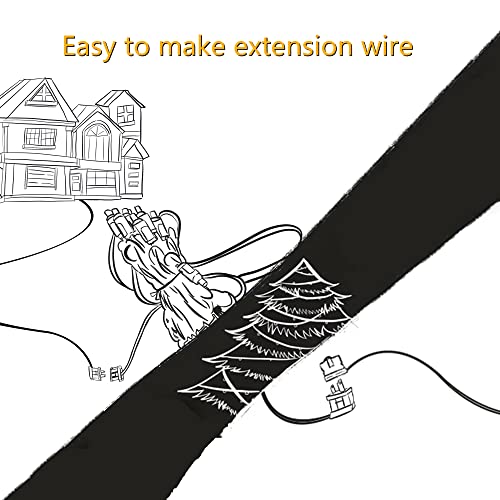 18#SPT-1 50FT Extension Hookup Electrical Wire 18AWG 2pin Zip Cord with 2 EXTRA Vampire Plugs High Voltage Cable Copper Stranded Flexible Wire for LED Strip Ribbon Lamp Tape Landscape lighting (White) | The Storepaperoomates Retail Market - Fast Affordable Shopping