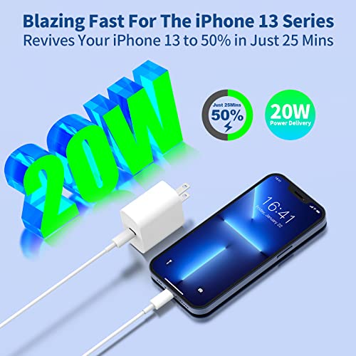 [Apple MFi Certified] iPhone 14 Fast Charger, Redpark 2 Pack 20W PD USB C Power Rapid Wall Charger with 6FT Type C to Lightning Quick Charging Sync Cord for iPhone 14 13 12 11 Pro/XS/X/SE/iPad/AirPods | The Storepaperoomates Retail Market - Fast Affordable Shopping