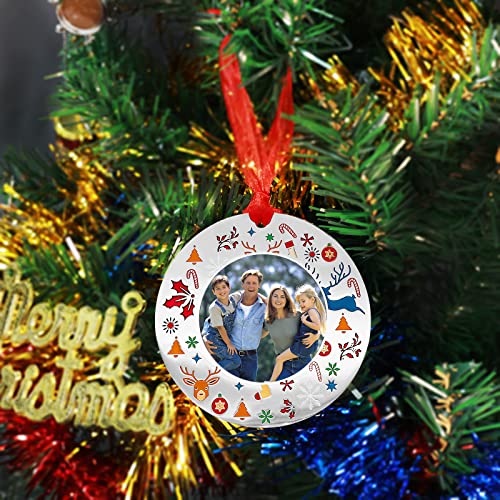 Christmas Tree Ornaments Home Decor Christmas Holiday Keepsake Gift Xmas Gifts Decorations Pendant with Can Insert Photos (Round Gift) | The Storepaperoomates Retail Market - Fast Affordable Shopping