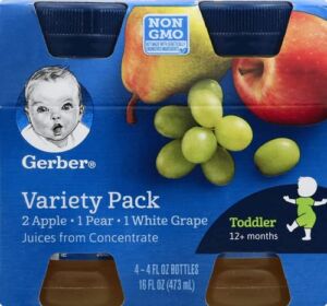 Gerber Juice – Variety Pack – 4 fl oz – 4 pk
