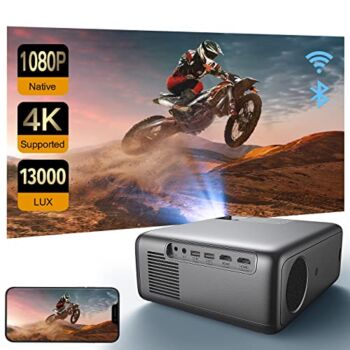 Raydem Video Projector 13000L 350ANSI Native 1080P 200″ Display, 5G WiFi and Bluetooth 5.0, Outdoor Movie LED Overhead Projector Supports 4K, HD, Home Theater Projector Compatible with TV Stick,Phone | The Storepaperoomates Retail Market - Fast Affordable Shopping