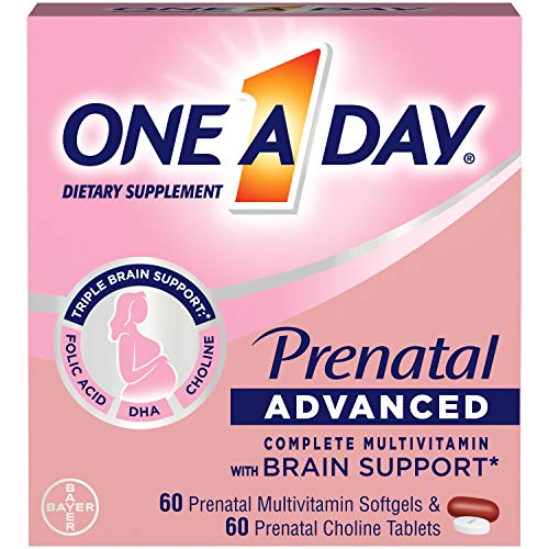 One A Day Women’s Prenatal Advanced Complete Multivitamin with Brain Support* with Choline, Folic Acid, Omega-3 DHA & Iron for Pre, During and Post Pregnancy, 60+60 Count (120 Count Total Set) | The Storepaperoomates Retail Market - Fast Affordable Shopping