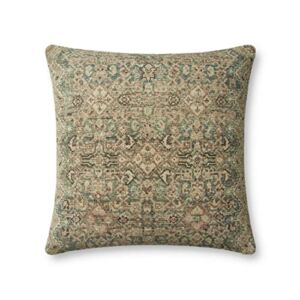 Angela Rose x Loloi Cove Collection Navy / Natural, 18” x 18” Cover Only Pillow