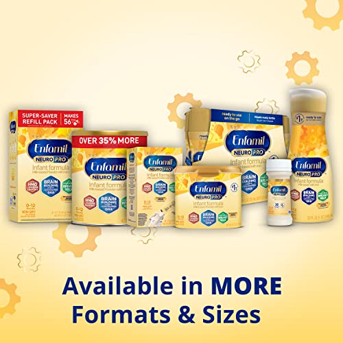Enfamil NeuroPro Baby Formula, Triple Prebiotic Immune Blend with 2’FL HMO & Expert Recommended Omega-3 DHA, Inspired by Breast Milk, Non-GMO, Refill Box, 4 Count (Pack of 1) (Packaging May Vary) | The Storepaperoomates Retail Market - Fast Affordable Shopping