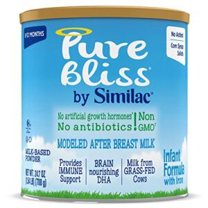 Pure Bliss by Similac Infant Formula, Modeled After Breast Milk, Non-GMO Baby Formula, 24.7 ounces, (Pack of 6)