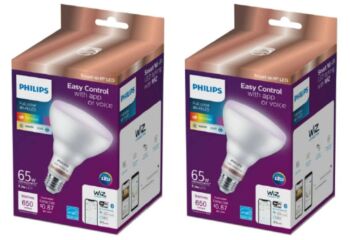 Philips Color and Tunable White BR30 LED 65-Watt Equivalent Dimmable Smart Wi-Fi Wiz Connected Wireless LED Light Bulb, Compatible with Alexa, Google Assistant, Siri, 2-Pack Recessed Can Light Bulbs | The Storepaperoomates Retail Market - Fast Affordable Shopping