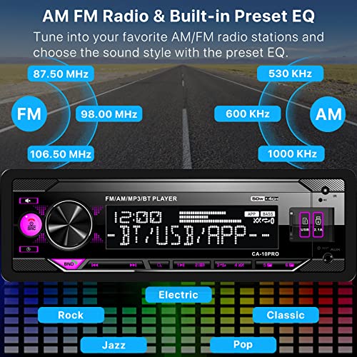 Single Din Car Stereo with Bluetooth: in Dash Digital Multimedia Receiver – Dual USB SD AUX Input | AM FM Car Radio | APP Control | Wireless Remote | Quick Charge | The Storepaperoomates Retail Market - Fast Affordable Shopping