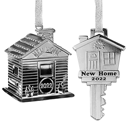 New Home Ornament 2022 –Christmas Ornament Set for New Homeowners with 2D New House and Key-Shaped Hanging Ornament with Silver Ribbon | The Storepaperoomates Retail Market - Fast Affordable Shopping