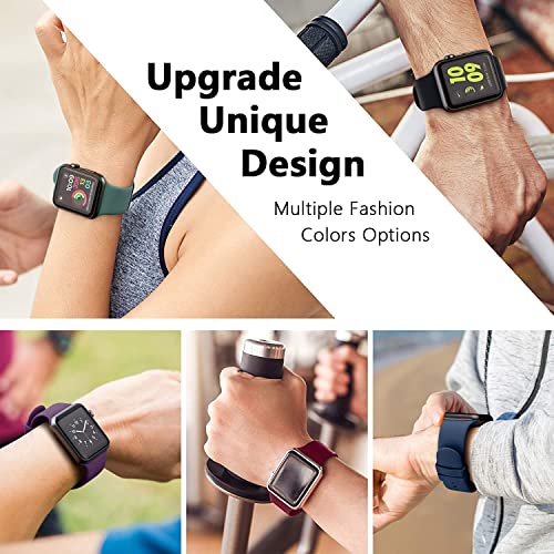 6 Pack Sport Bands Compatible with Apple Watch Band 38mm 40mm 41mm 42mm 44mm 45mm,Soft Silicone Waterproof Strap Wristbands Compatible with iWatch Apple Watch Series Ultra 8 7 6 5 4 3 2 1 SE Women Men | The Storepaperoomates Retail Market - Fast Affordable Shopping