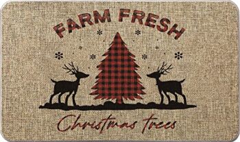 Waldeal Merry Christmas Farm Fresh Deer Doormat Outside Welcome Mats for Front Door Burlap Non Slip Backing Doormat Indoor Outdoor Decorative Rug 17×29 Inch | The Storepaperoomates Retail Market - Fast Affordable Shopping