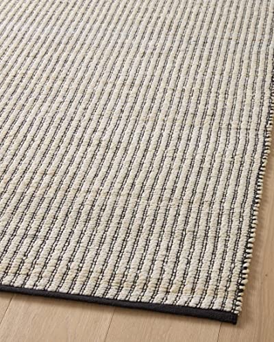 Angela Rose x Loloi Colton Collection CON-02 Ivory / Black, Contemporary 18″ x 18″ Sample Rug | The Storepaperoomates Retail Market - Fast Affordable Shopping