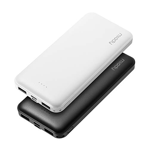 2-Pack Miady 10000mAh Dual USB Portable Charger, Fast Charging Power Bank with USB C Input, Backup Charger for iPhone X, Galaxy S9, Pixel 3 and etc … | The Storepaperoomates Retail Market - Fast Affordable Shopping