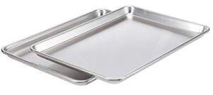 AmazonCommercial Aluminum Baking Sheet Pan, 1/2 Sheet, 17.9 x 12.9 Inch, Pack of 2