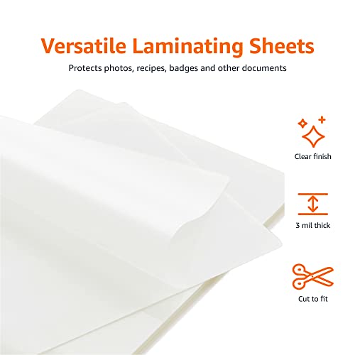 Amazon Basics Clear Thermal Laminating Plastic Paper Laminator Sheets – 9 x 11.5-Inch, 100-Pack | The Storepaperoomates Retail Market - Fast Affordable Shopping