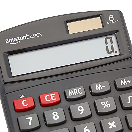 Amazon Basics LCD 8-Digit Desktop Calculator, Black – 1 Pack | The Storepaperoomates Retail Market - Fast Affordable Shopping
