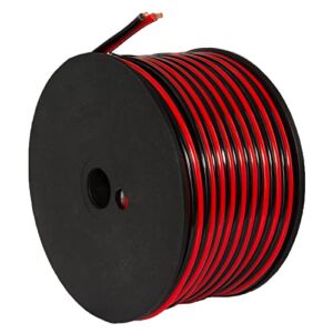 GS Power 16 Gauge Wire (16 AWG) – 100 Foot, Pure Copper, Stranded Electrical Wiring for Speaker, Automotive, Trailer, Stereo and Home Theater Applications – Red/Black