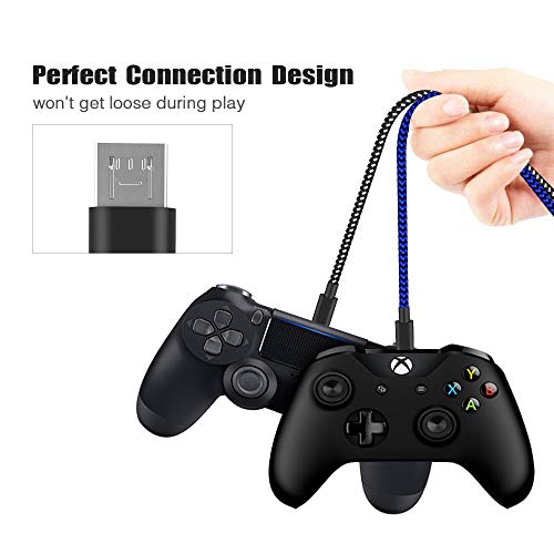 PS4 Controller Charger Charging Cable 10ft 2 Pack Nylon Braided Extra Long Micro USB 2.0 High Speed Data Sync Cord Compatible for Playstaion 4, PS4 Slim/Pro, Xbox One S/X Controller, Android Phones | The Storepaperoomates Retail Market - Fast Affordable Shopping