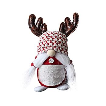 DFDGBD Antlers Plush Handmade Elfs Table Decoration Doll Santa Plush Christmas Ragdoll Doll Dwarf Cute Home Decor Crate and Barrel Christmas Decorations (A, One Size) | The Storepaperoomates Retail Market - Fast Affordable Shopping