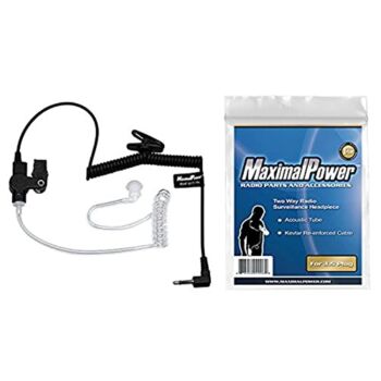 MaximalPower RHF 617-1N 3.5mm RECEIVER/LISTEN ONLY Surveillance Headset Earpiece with Clear Acoustic Coil Tube Earbud Audio Kit For Two-Way Radios, Transceivers and Radio Speaker Mics Jacks , Black | The Storepaperoomates Retail Market - Fast Affordable Shopping