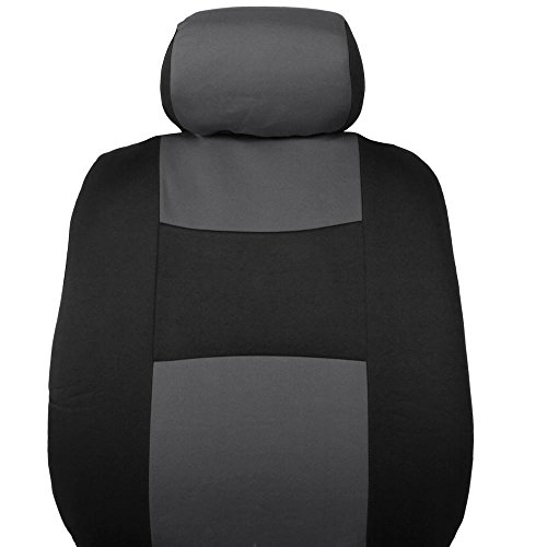BDK PolyPro Car Seat Covers Full Set in Charcoal on Black – Front and Rear Split Bench Car Seat Cover, Easy to Install, Interior Covers for Auto Truck Van SUV | The Storepaperoomates Retail Market - Fast Affordable Shopping