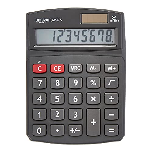 Amazon Basics LCD 8-Digit Desktop Calculator, Black – 1 Pack | The Storepaperoomates Retail Market - Fast Affordable Shopping