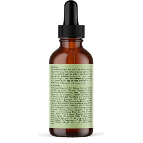 Mielle Organics Rosemary Mint Scalp & Hair Strengthening Oil With Biotin & Essential Oils, Nourishing Treatment for Split Ends, Dry Scalp, & Hair Growth, Safe For All Hair Types, 2-Fluid Ounces | The Storepaperoomates Retail Market - Fast Affordable Shopping