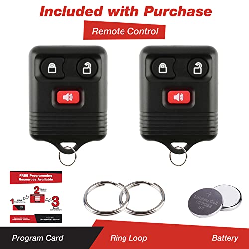 2 Replacement Keyless Entry Remote Control Key Fob Clicker Transmitter 3 Button – Black | The Storepaperoomates Retail Market - Fast Affordable Shopping