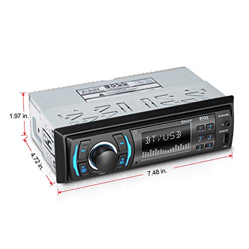 BOSS Audio Systems 616UAB Multimedia Car Stereo – Single Din LCD Bluetooth Audio and Hands-Free Calling, Built-in Microphone, MP3/USB, Aux-in, AM/FM Radio Receiver | The Storepaperoomates Retail Market - Fast Affordable Shopping