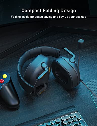 SENZER SG500 Surround Sound Pro Gaming Headset with Noise Cancelling Microphone – Detachable Memory Foam Ear Pads – Portable Foldable Headphones for PC, PS4, PS5, Xbox One, Switch | The Storepaperoomates Retail Market - Fast Affordable Shopping