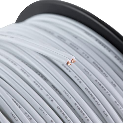 ZZicestar 18/2 SPT-1 Electrical Wire, Lamp Cord Wire Bulk,UL Listed Landscape Lighting Wire, 250FT (White) | The Storepaperoomates Retail Market - Fast Affordable Shopping